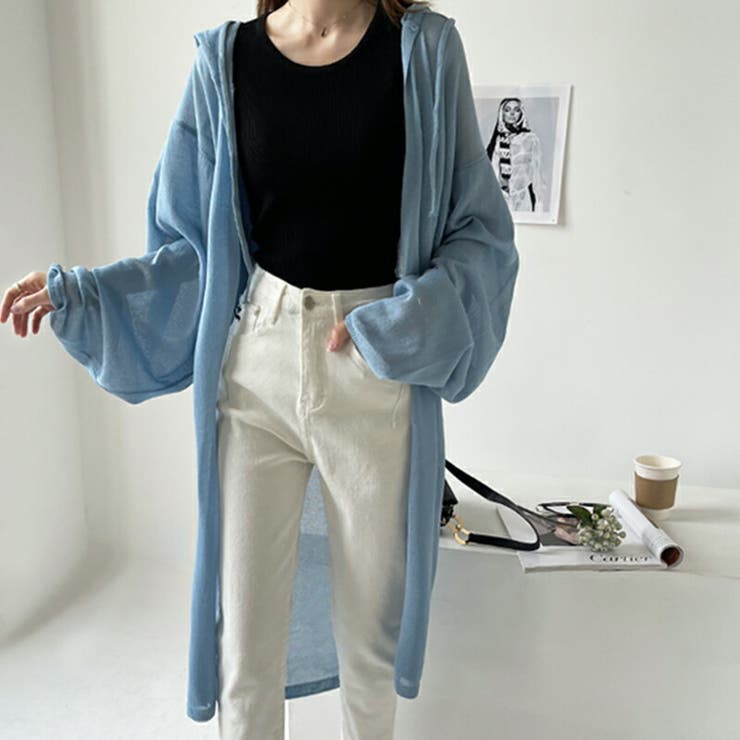 ロングカーディガン 薄手 夏カーディガン[品番：COCW0003181