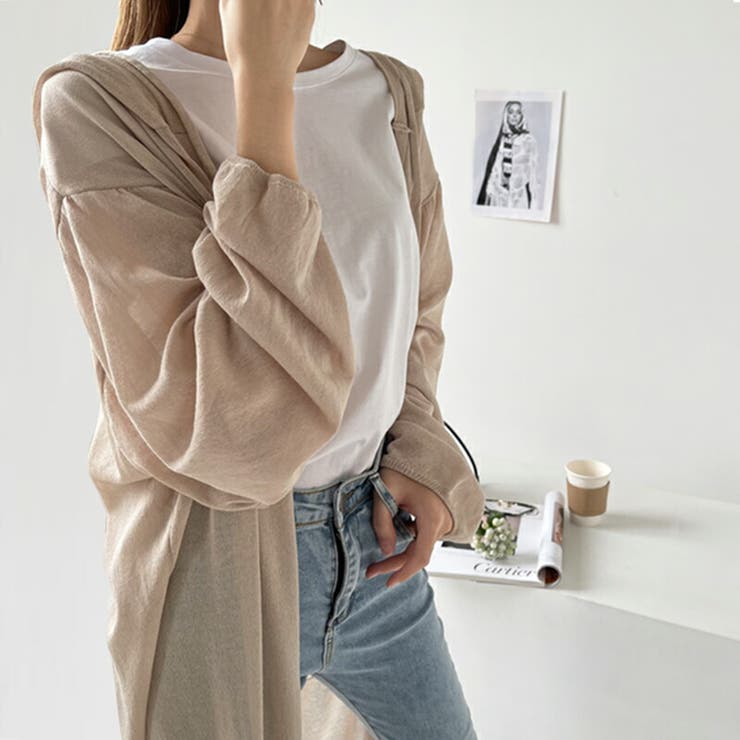 ロングカーディガン 薄手 夏カーディガン[品番：COCW0003181