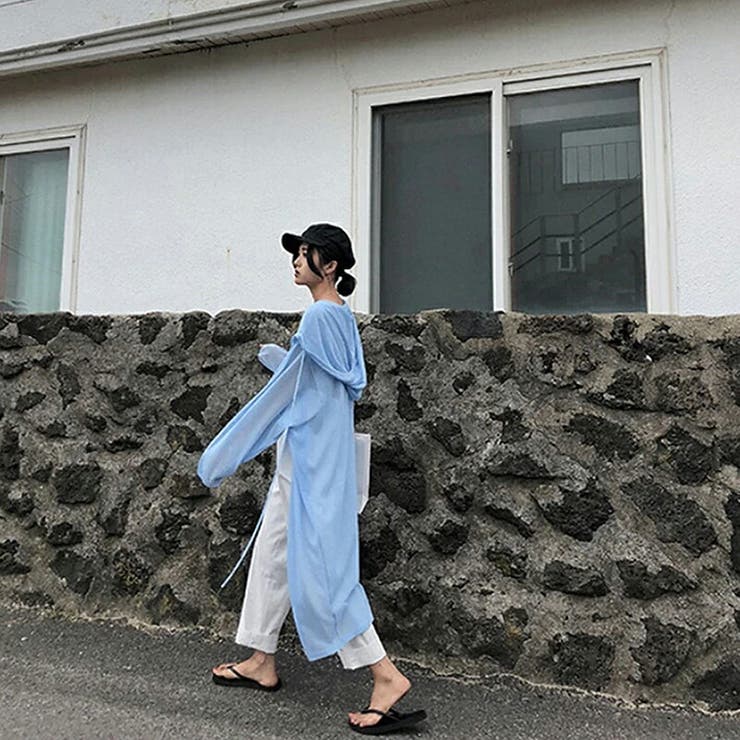 ロングカーディガン 薄手 夏カーディガン[品番：COCW0003181