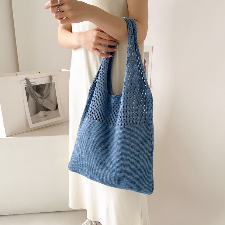 ナチュラルで大人可愛いショルダーバッグ ニットバッグ トートバッグ大容量 | COCOMOMO | 詳細画像20 