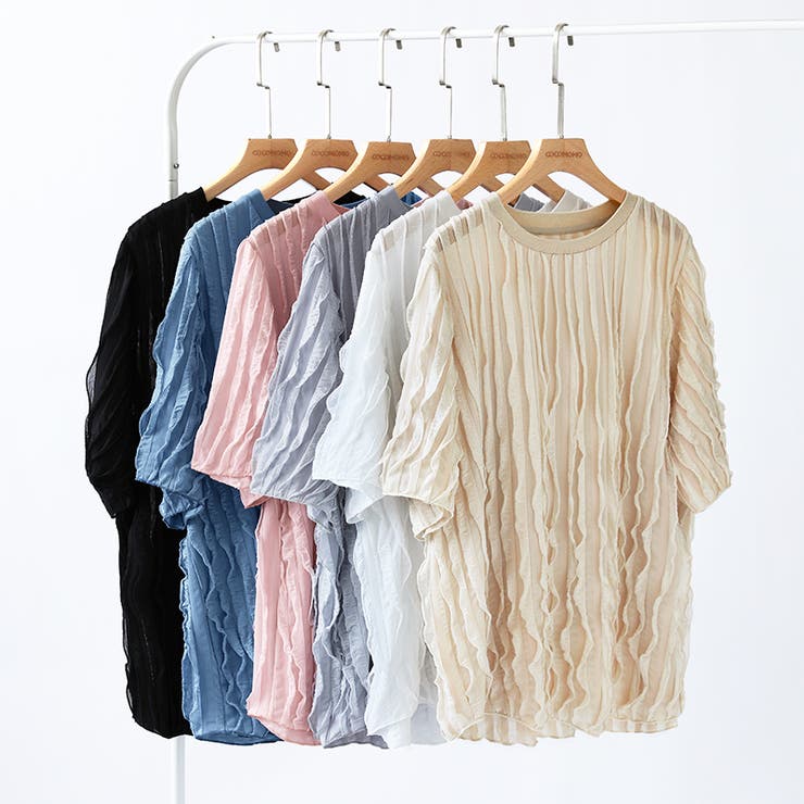 フリルトップス 半袖Tシャツ 夏トップス | COCOMOMO | 詳細画像42 