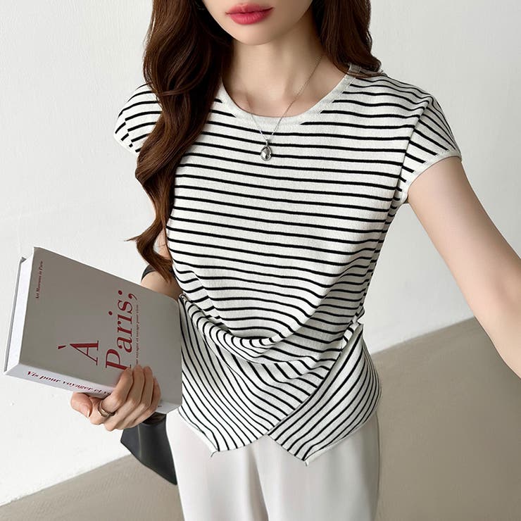 クロストップス サマーニット フレンチスリーブ | COCOMOMO | 詳細画像2 