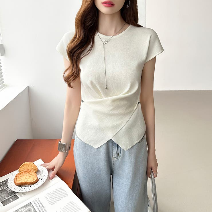 クロストップス サマーニット フレンチスリーブ | COCOMOMO | 詳細画像24 