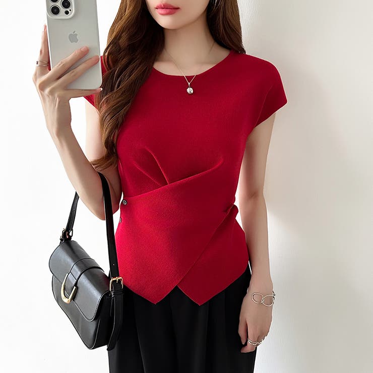 クロストップス サマーニット フレンチスリーブ | COCOMOMO | 詳細画像25 