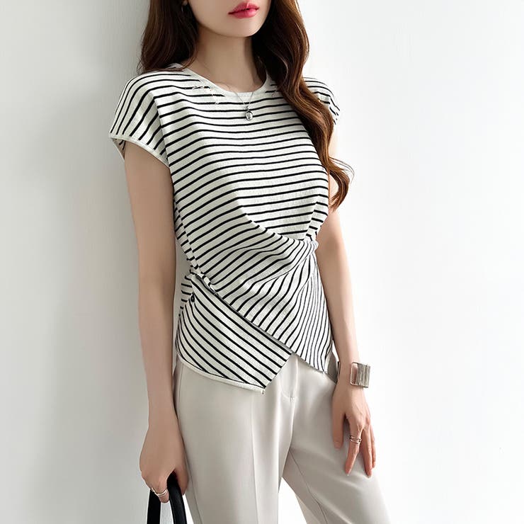 クロストップス サマーニット フレンチスリーブ | COCOMOMO | 詳細画像4 