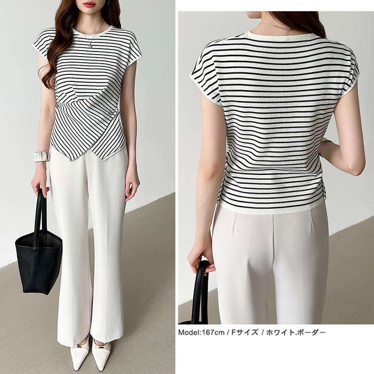 クロストップス サマーニット フレンチスリーブ | COCOMOMO | 詳細画像7 