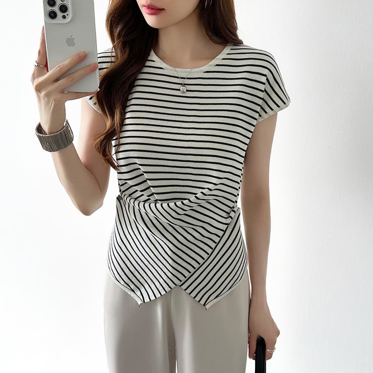 クロストップス サマーニット フレンチスリーブ | COCOMOMO | 詳細画像8 