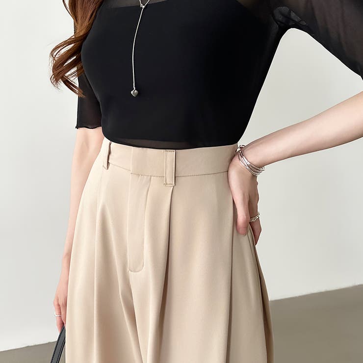 カーブパンツ バレルレッグパンツ ワイドパンツ | COCOMOMO | 詳細画像13 