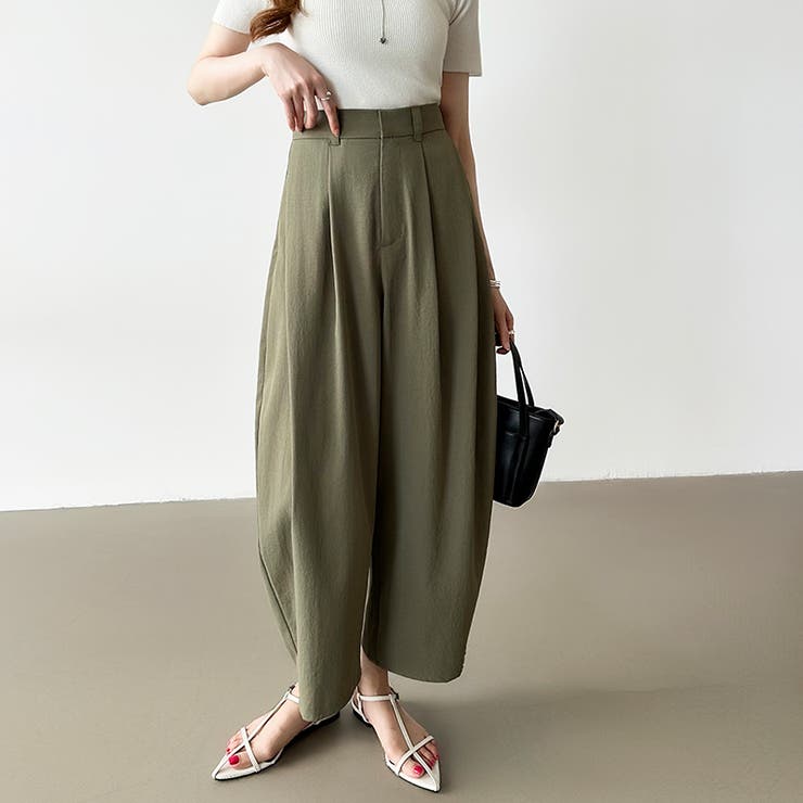 パンツ coco.ful 千鳥柄ラップショートパンツ - Riina couture