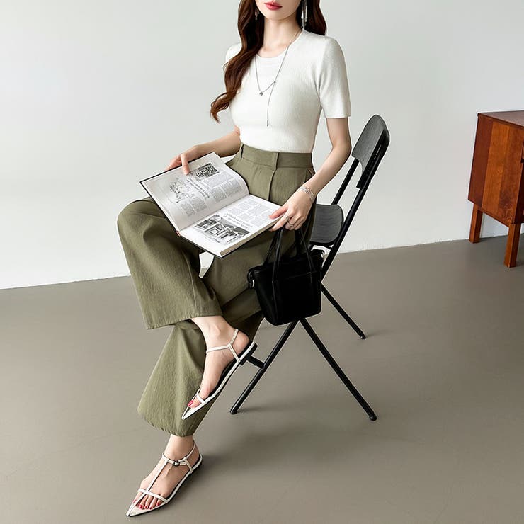 カーブパンツ バレルレッグパンツ ワイドパンツ | COCOMOMO | 詳細画像21 