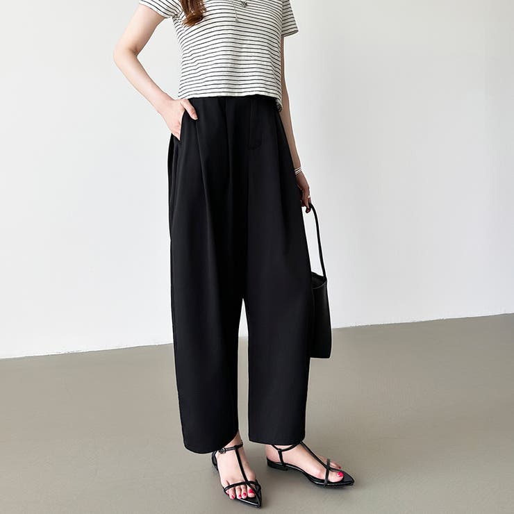 カーブパンツ バレルレッグパンツ ワイドパンツ | COCOMOMO | 詳細画像26 