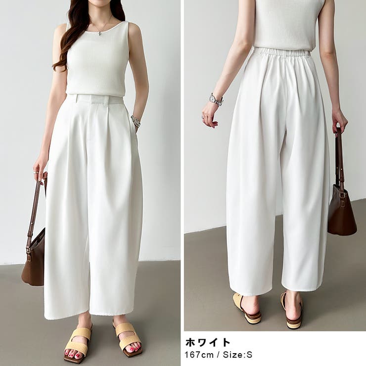 カーブパンツ バレルレッグパンツ ワイドパンツ | COCOMOMO | 詳細画像6 