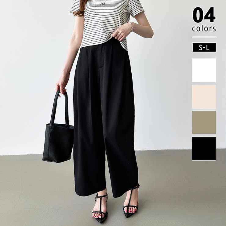 ブラック | カーブパンツ バレルレッグパンツ ワイドパンツ | COCOMOMO