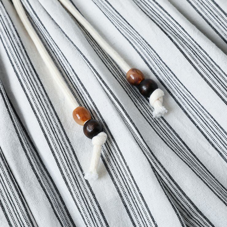 ストライプパンツ ワイドパンツ コットンリネン | COCOMOMO | 詳細画像18 