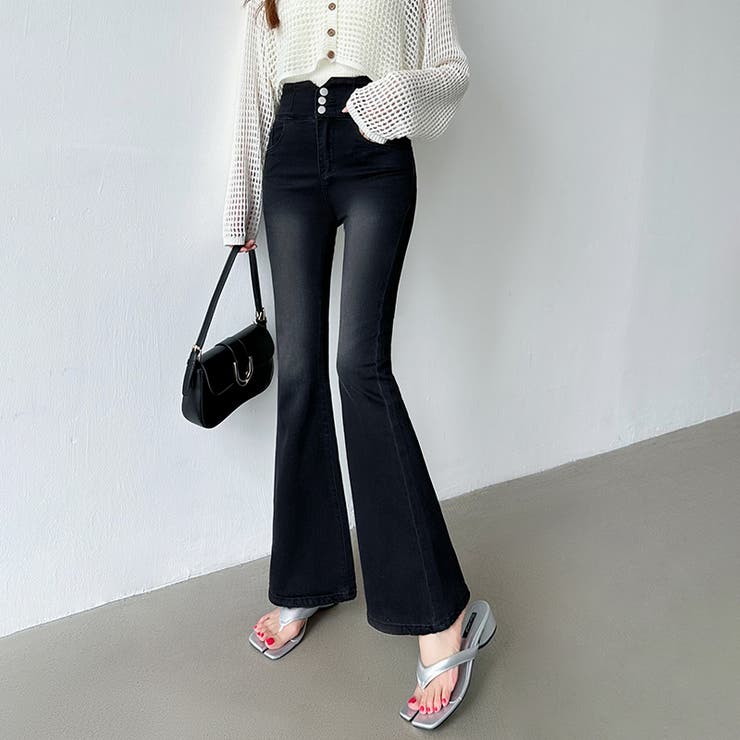 フレアデニムパンツ フレアパンツ デニム | COCOMOMO | 詳細画像19 