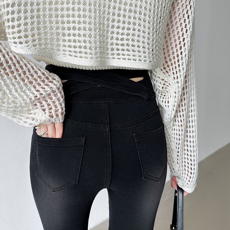 フレアデニムパンツ フレアパンツ デニム | COCOMOMO | 詳細画像24 