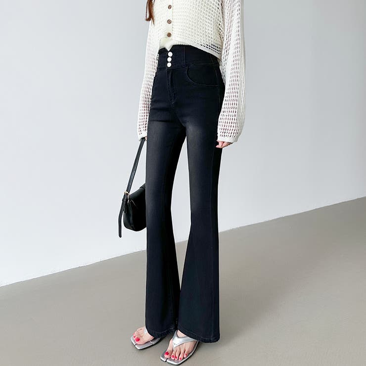 フレアデニムパンツ フレアパンツ デニム | COCOMOMO | 詳細画像27 