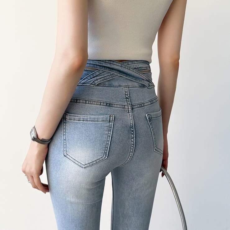 フレアデニムパンツ フレアパンツ デニム | COCOMOMO | 詳細画像9 