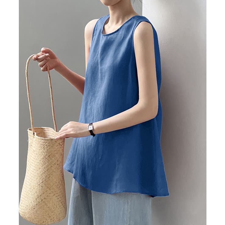 バックリボン ノースリーブブラウス チュニック | COCOMOMO | 詳細画像10 