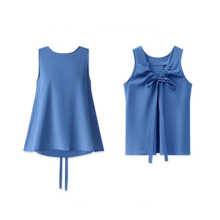 バックリボン ノースリーブブラウス チュニック | COCOMOMO | 詳細画像18 