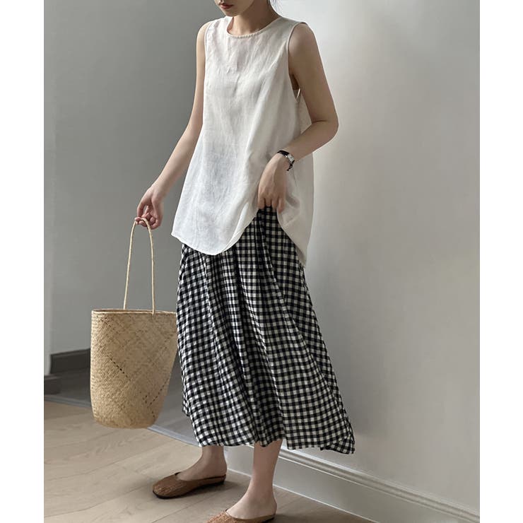 バックリボン ノースリーブブラウス チュニック | COCOMOMO | 詳細画像5 