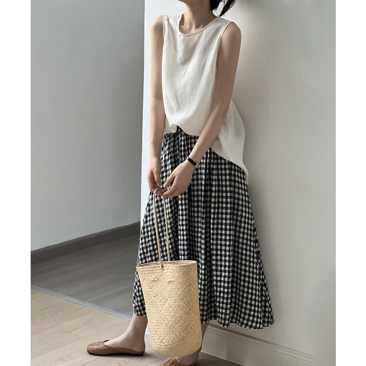 バックリボン ノースリーブブラウス チュニック | COCOMOMO | 詳細画像6 