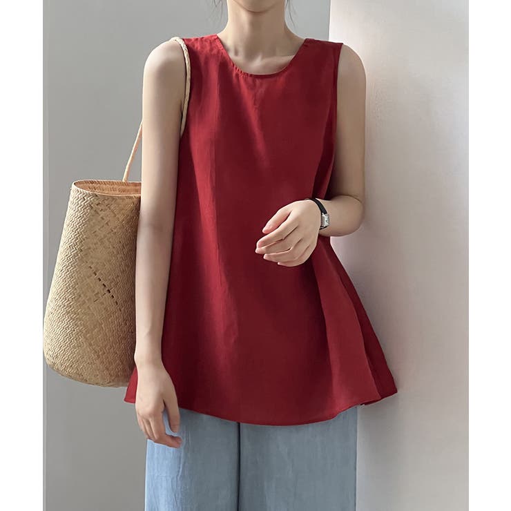 バックリボン ノースリーブブラウス チュニック | COCOMOMO | 詳細画像7 