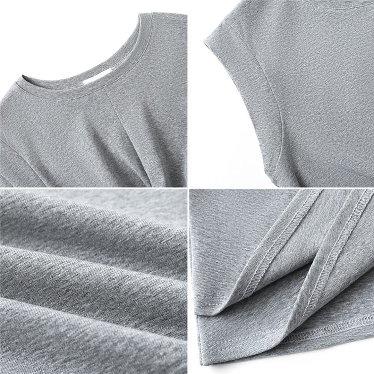 アシンメトリートップス フレンチスリーブ Tシャツ | COCOMOMO | 詳細画像16 