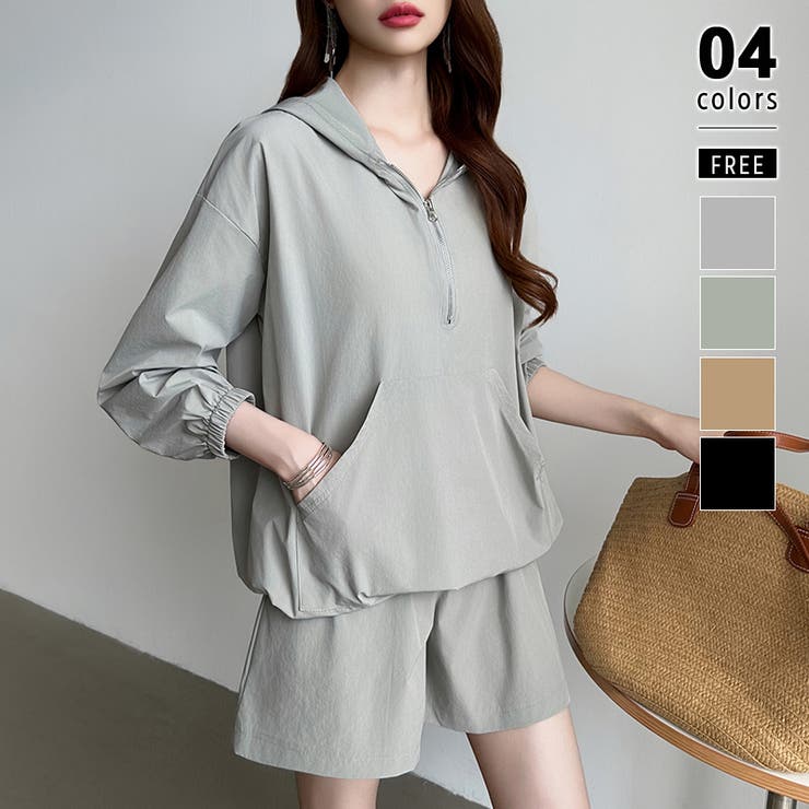 グレー | ラッシュガード セットアップ夏 水陸両用 | COCOMOMO