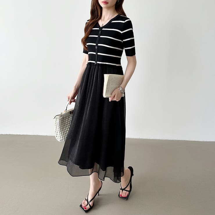 ドッキングワンピース オーガンジー 夏ワンピース | COCOMOMO | 詳細画像11 