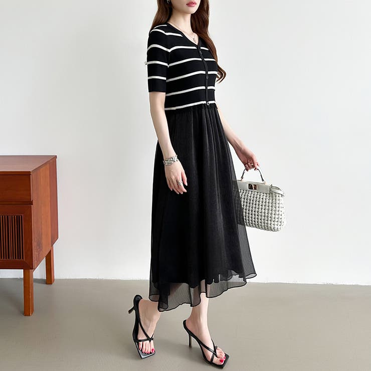 ドッキングワンピース オーガンジー 夏ワンピース | COCOMOMO | 詳細画像15 