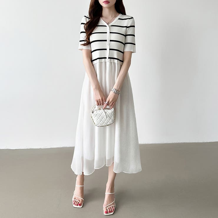 ドッキングワンピース オーガンジー 夏ワンピース | COCOMOMO | 詳細画像2 