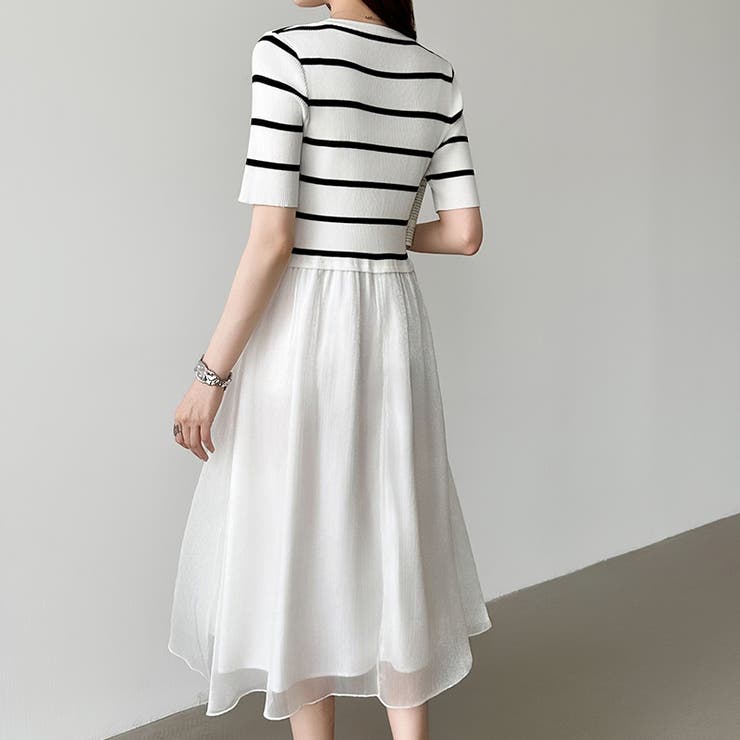 ドッキングワンピース オーガンジー 夏ワンピース | COCOMOMO | 詳細画像9 