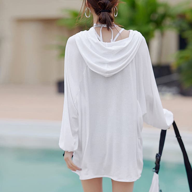 タンキニ水着 シアーパーカーセット 水着体型カバー | COCOMOMO | 詳細画像11 