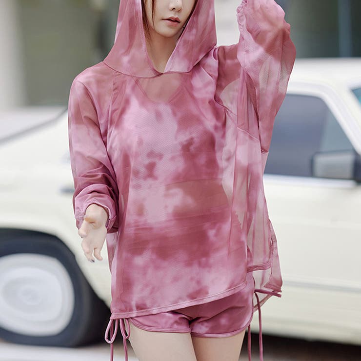 タンキニ水着 シアーパーカーセット 水着体型カバー | COCOMOMO | 詳細画像3 