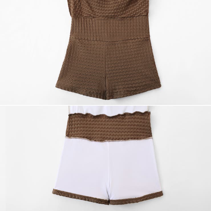 オフショルワンピース水着 ワンピース水着 水着体型カバー | COCOMOMO | 詳細画像13 