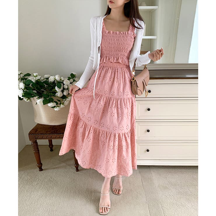 シャーリングキャミソール ティアードスカート セットアップ夏 | COCOMOMO | 詳細画像19 