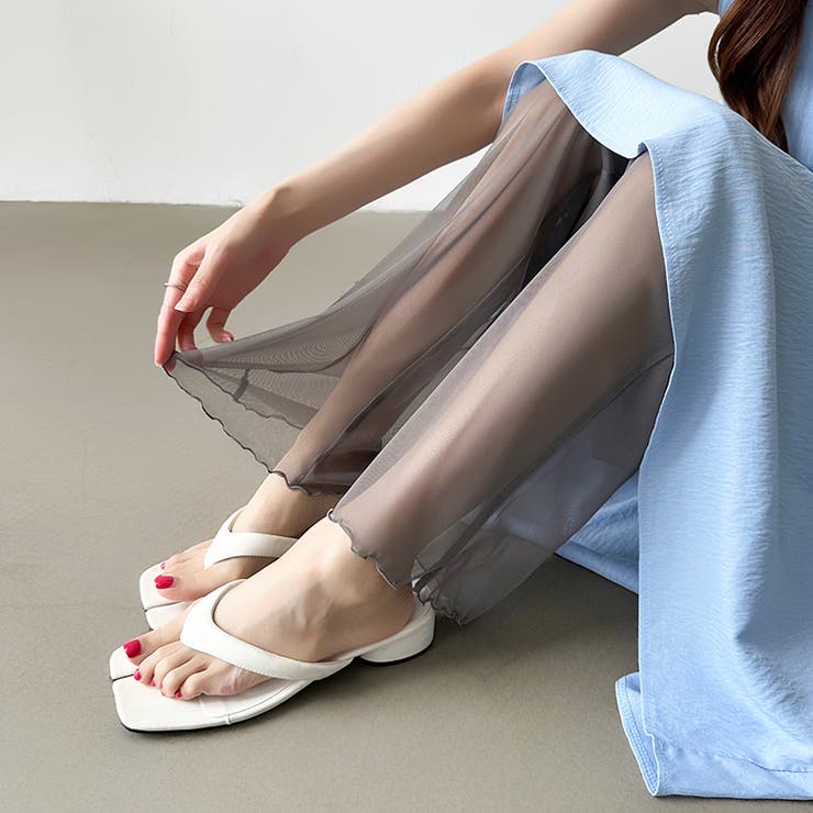 シアーレギンス チュールレギンス レギンスパンツ | COCOMOMO | 詳細画像18 