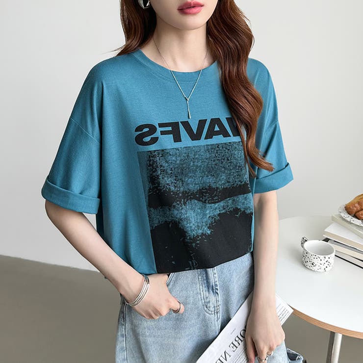 フォトプリントTシャツ ロゴtシャツ オーバーサイズ | COCOMOMO | 詳細画像4 