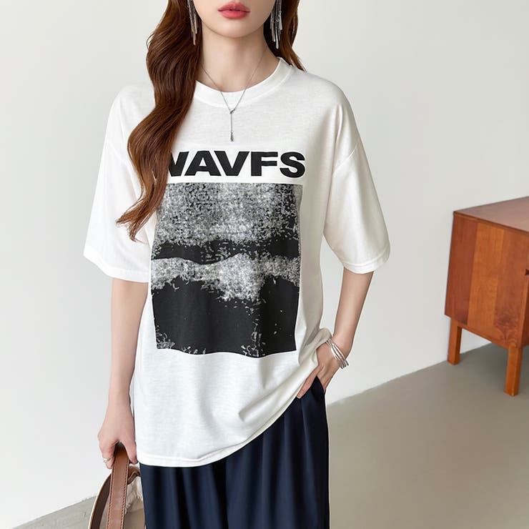 フォトプリントTシャツ ロゴtシャツ オーバーサイズ | COCOMOMO | 詳細画像10 