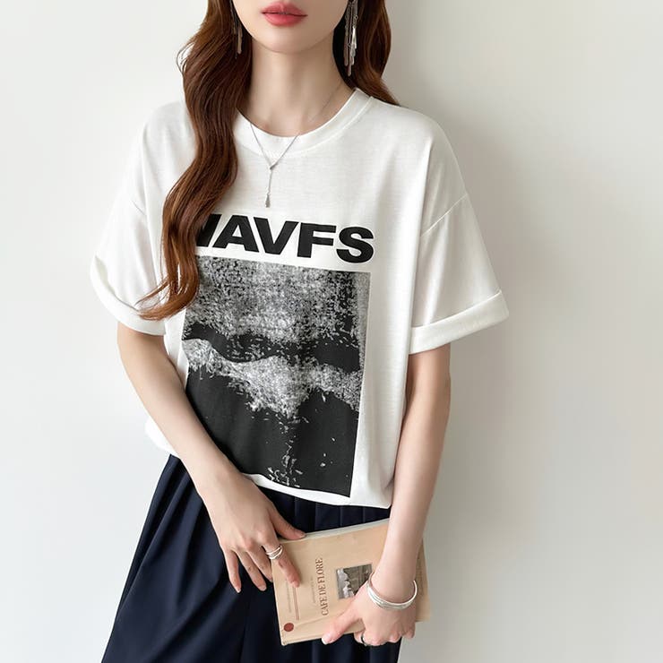 フォトプリントTシャツ ロゴtシャツ オーバーサイズ | COCOMOMO | 詳細画像12 