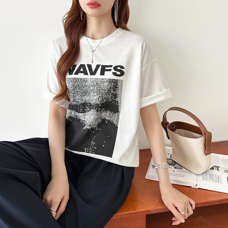 フォトプリントTシャツ ロゴtシャツ オーバーサイズ | COCOMOMO | 詳細画像15 