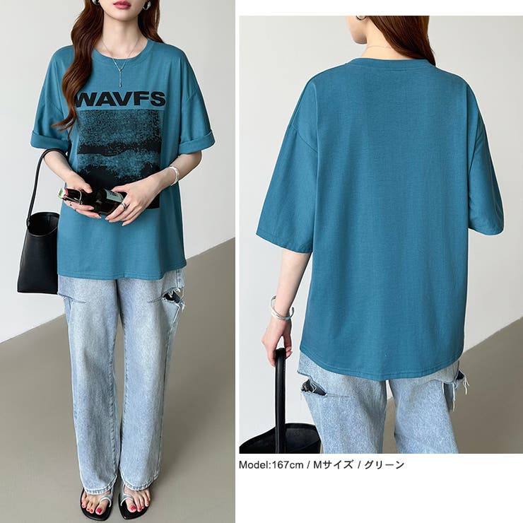 フォトプリントTシャツ ロゴtシャツ オーバーサイズ | COCOMOMO | 詳細画像6 