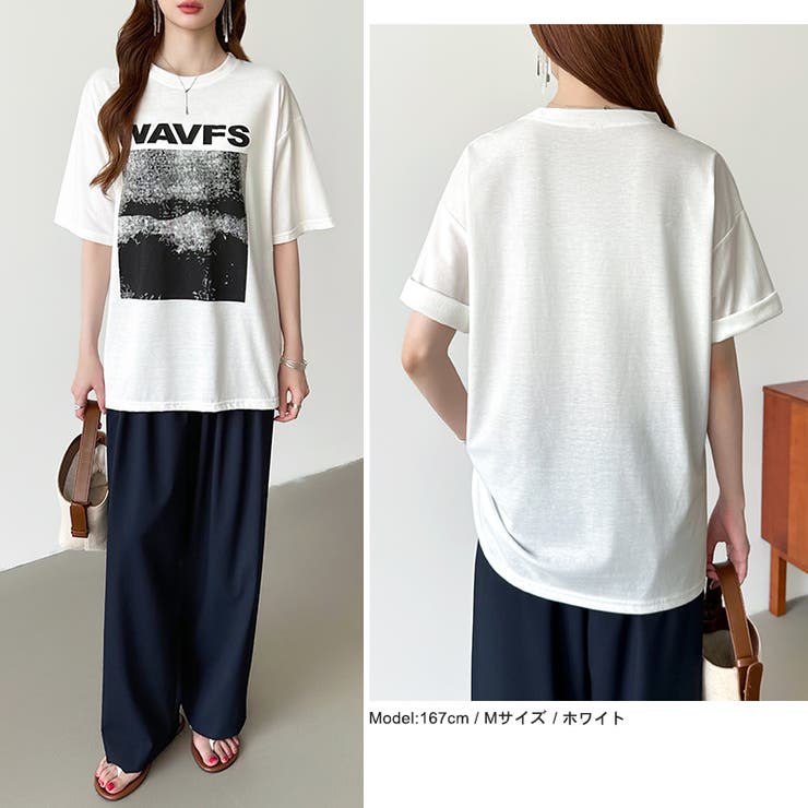 フォトプリントTシャツ ロゴtシャツ オーバーサイズ | COCOMOMO | 詳細画像14 