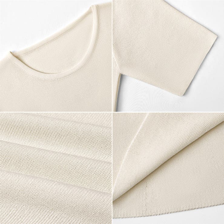 ペプラムトップス サマーニット オフィスカジュアル | COCOMOMO | 詳細画像17 