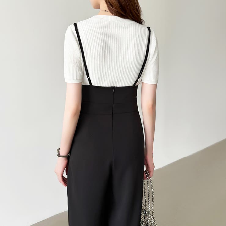 サロペットパンツ ハイウエスト ワイドパンツ | COCOMOMO | 詳細画像31 