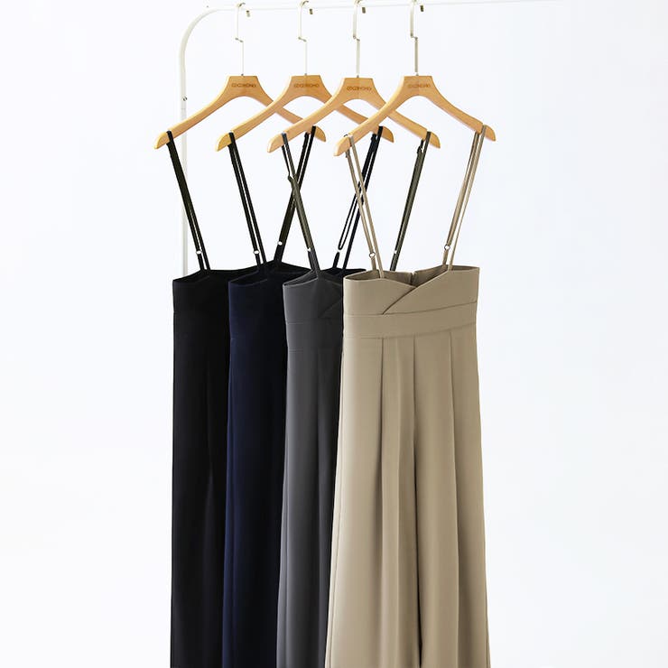 サロペットパンツ ハイウエスト ワイドパンツ | COCOMOMO | 詳細画像34 