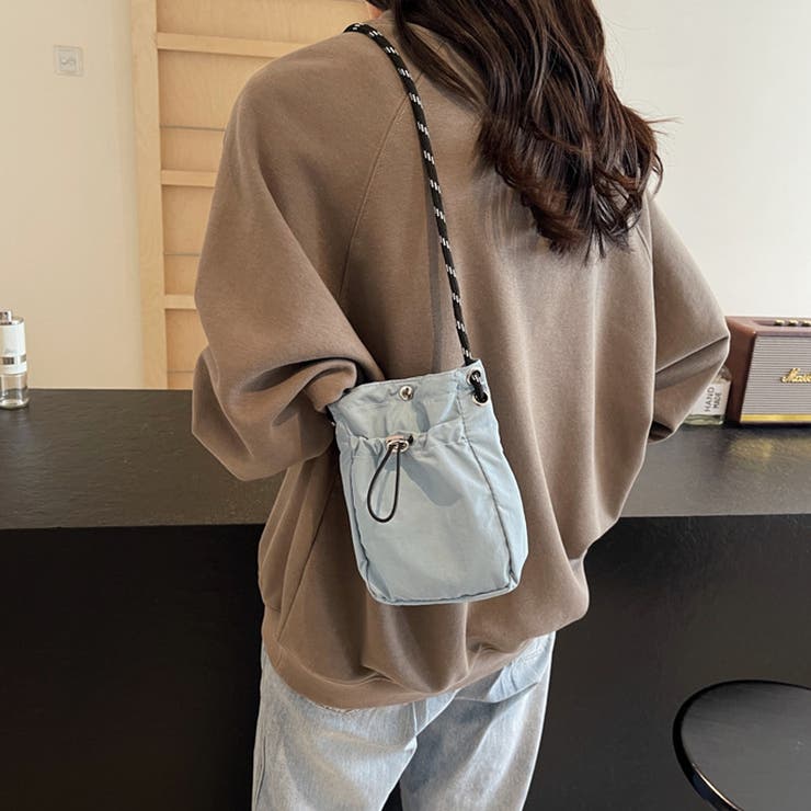 ミニショルダーバッグ サコッシュ ドロストバッグ[品番：COCW0006547