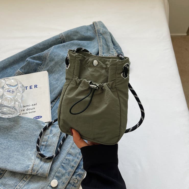 ミニショルダーバッグ サコッシュ ドロストバッグ | COCOMOMO | 詳細画像16 