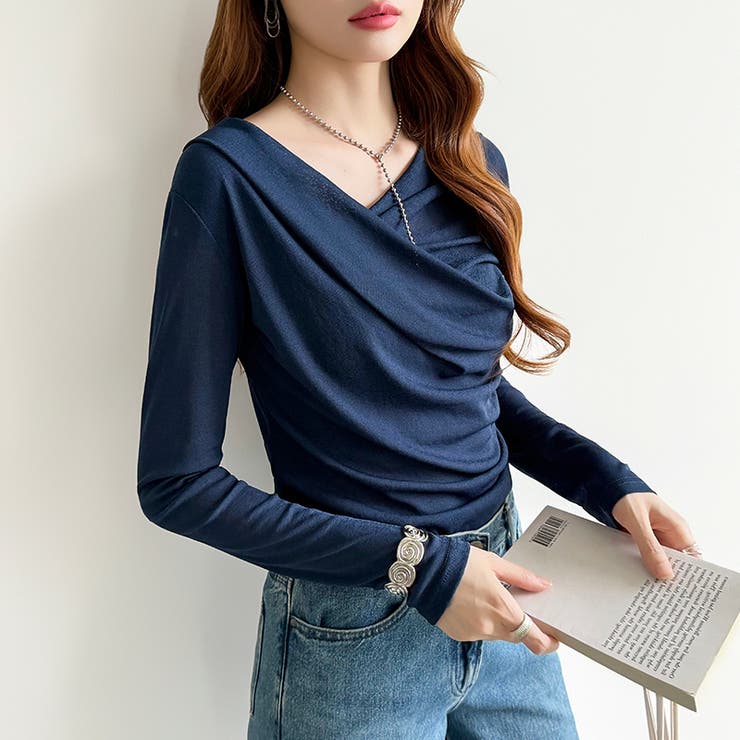 オフショルダードレープトップス オフショルダー シアートップス | COCOMOMO | 詳細画像11 